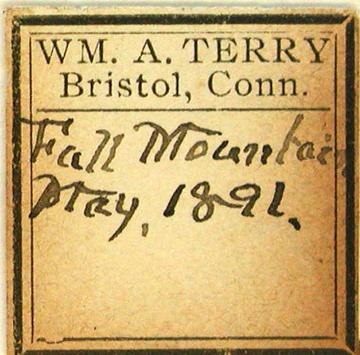 Terry Diatom Slide Label